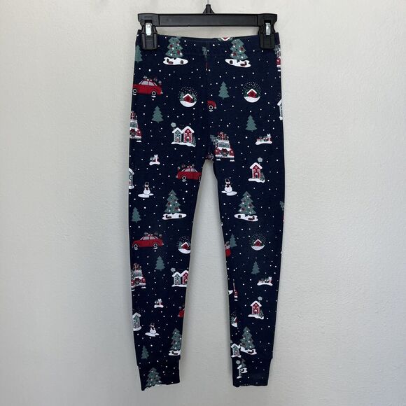 Children’s Place PJ Place | Blue Christmas Pajama Pants Tree Car Snowman Size 6 - Picture 2 of 6